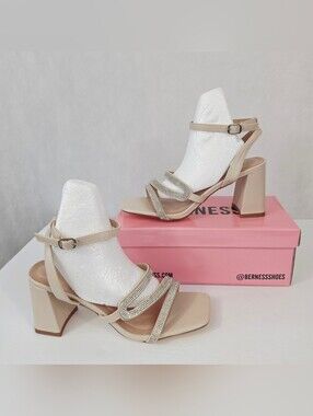 Berness Lilia Memory Foam Rhinestone Heels